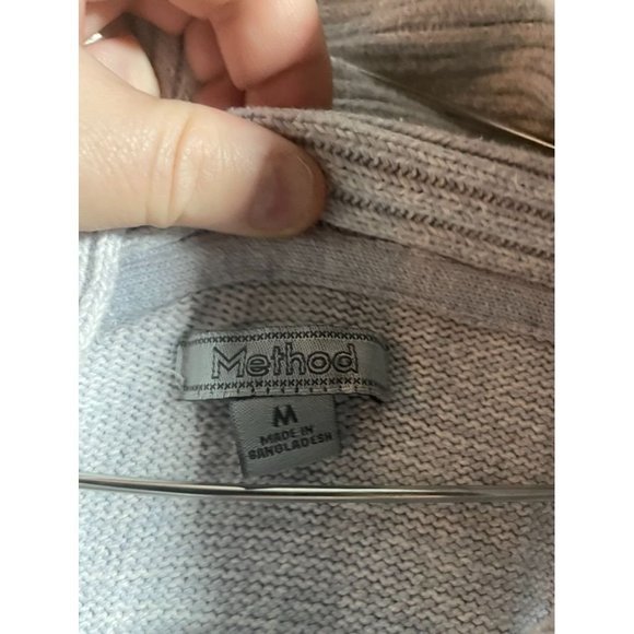 Method - Men's Grey Long Sleeve Pullover Sweater - Size M - Picture 3 of 4
